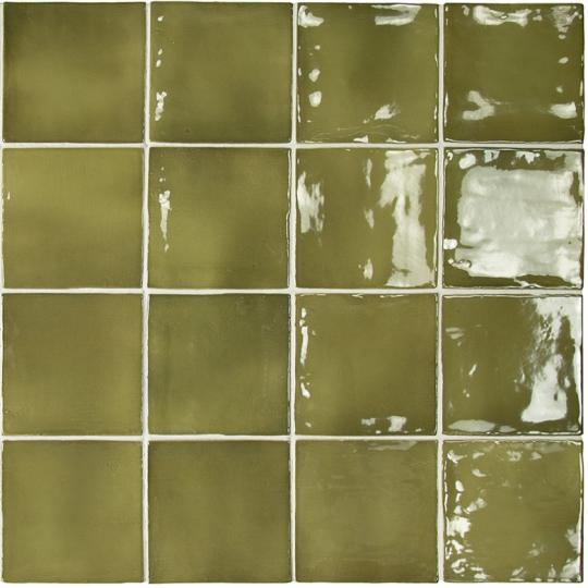 bazalka zelena stredomorska leskla dlazdica rucne vyrobena kuchynska obkladacka maly 10x10cm kupelna chata vidiecka vintage klasicka vintage vlnovita.jpg